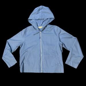 NOS Vintage Eddie Bauer Jacket Womens Blue Lightweight Preppy Windbreaker Size M
